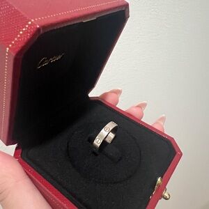 AUTHENTIC 18K white gold Cartier ring.